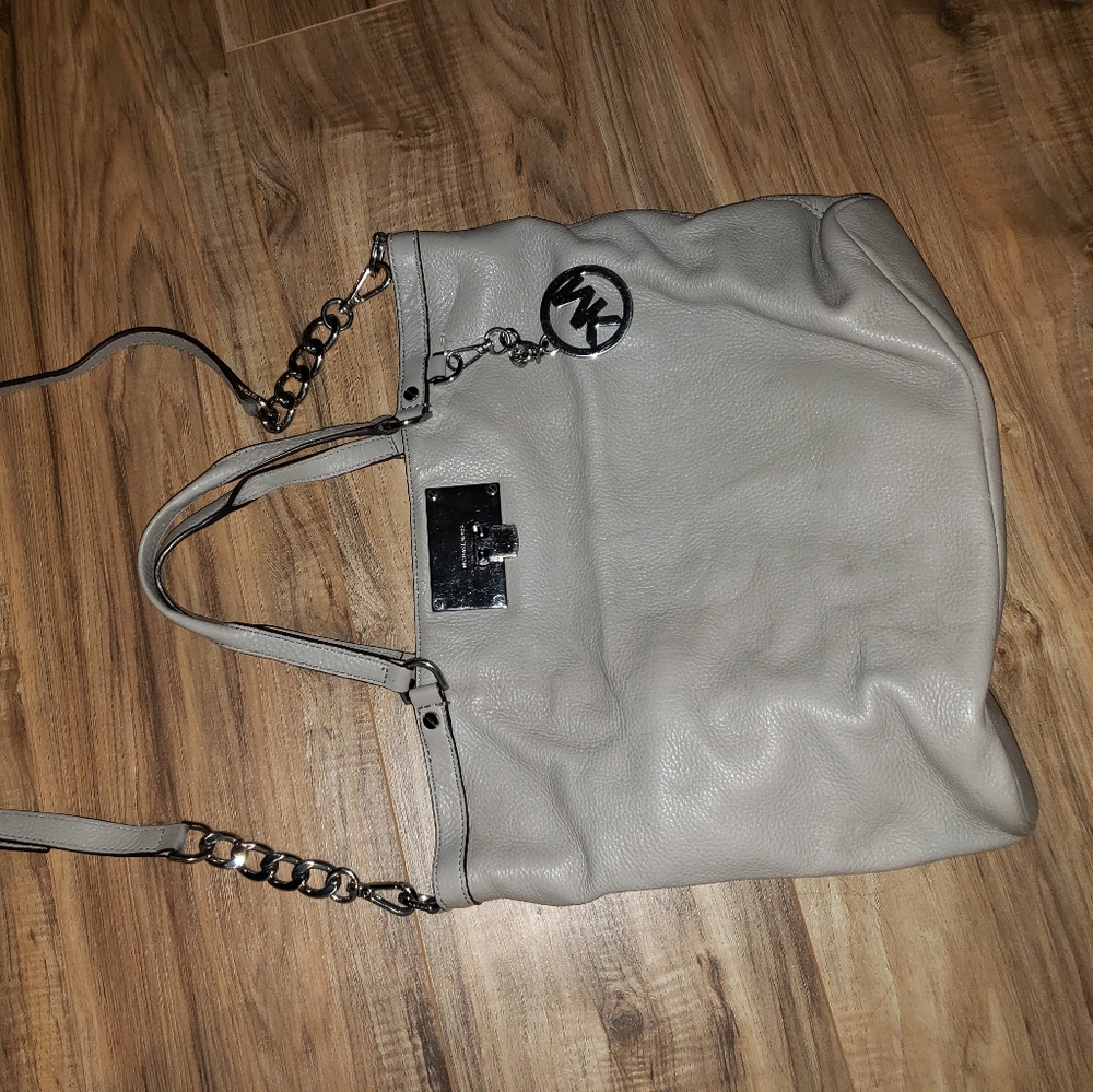 Mk grey leather bag
